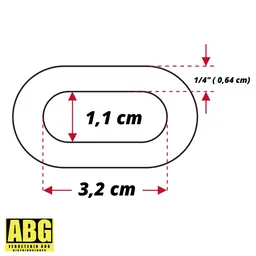 Cadena Galvanizada 1/4 Pulgadas X 1 Mt