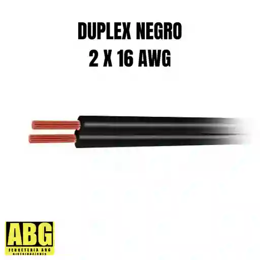 Cable Electrico Duplex 2 X 16 Awg X 1 Mt Negro