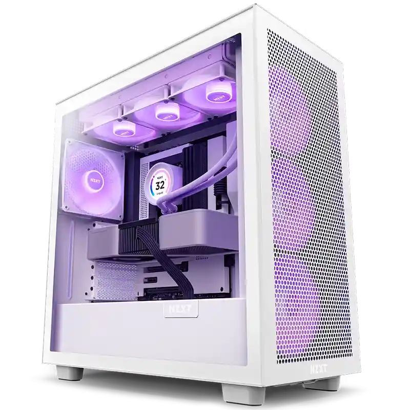 Caja Atx Nzxt H7 Flow Rgb (blanco)