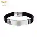 Pulsera Brazalete De Silicona Acero Caballero