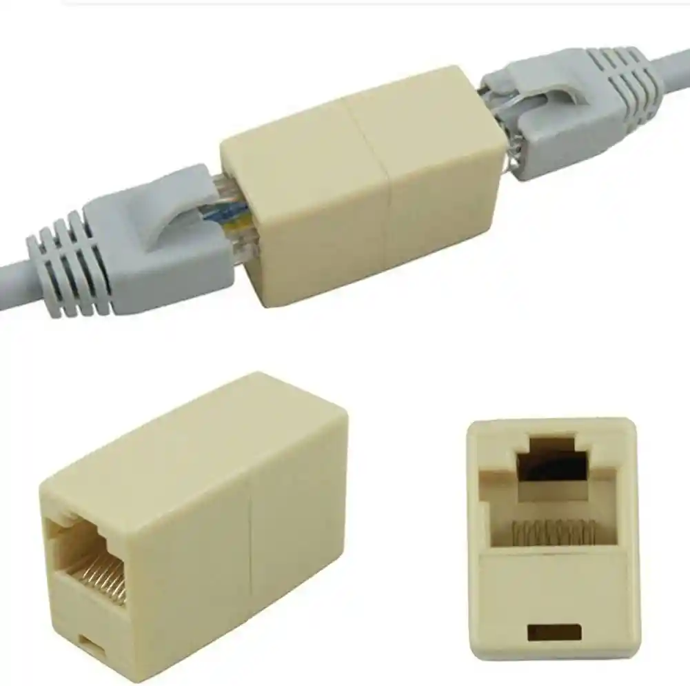Unión Rj45 Red Lan Extender Cable Red Utp Cat 5-6 Adaptador Cable Wifi