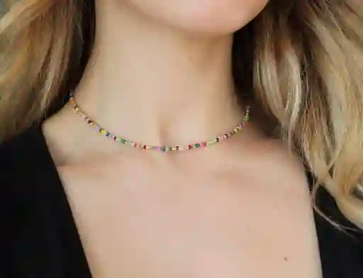 Collar Multicolor Mostacilla Checa