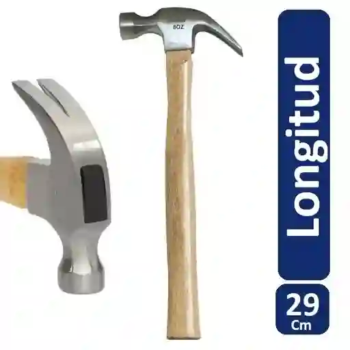 Martillo De Acero 8oz Pared Sacaclavos Porra Maso Madera Puntillas