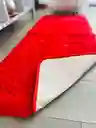 Pie De Cama Peludo Tapete 60 X 1.50 Cm Rojo