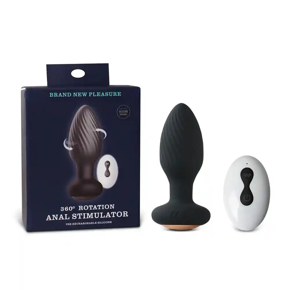 Vibrador Anal Con Rotacion Recargable