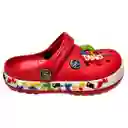 Suecos Zapatos Chancla Banda Diseño 3d Niños Dino Rojo