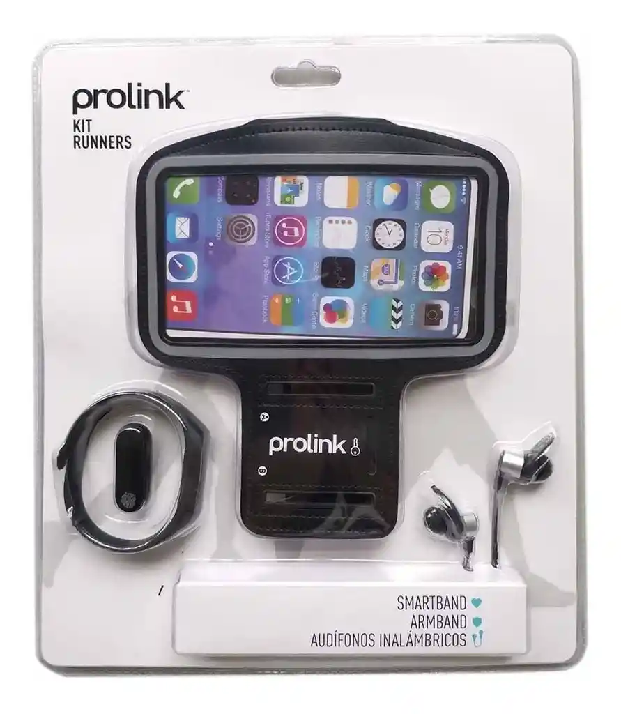 Kit Para Ejercicio Con Reloj Runner Prolink Kr-2100 En Negro