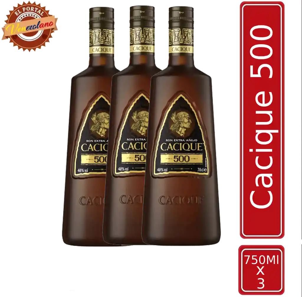 Ron Cacique 500 Venezolano X 3