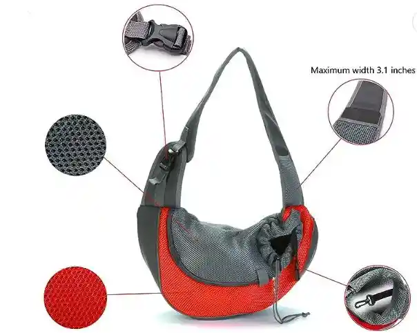 Morral Trasnportador Rojo Gatos Y Perro Menos De 5 Kilos