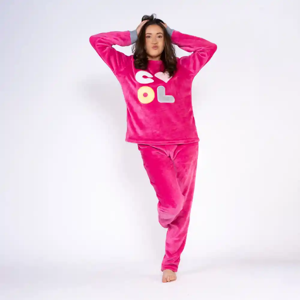 Pijama Térmica Bordada Cool Fucsia 2796 S