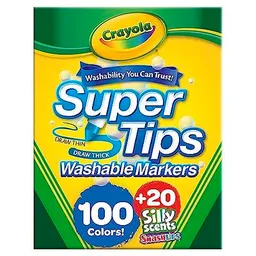 Crayola Super Tips 120 Marcadores Lavables 100+20 Silly Scent