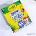 Crayola Super Tips 120 Marcadores Lavables 100+20 Silly Scent