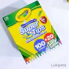 Crayola Super Tips 120 Marcadores Lavables 100+20 Silly Scent