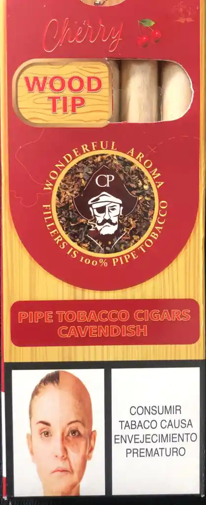 Tabaco Captain Pipe Blunt Size Unidad (cherry)