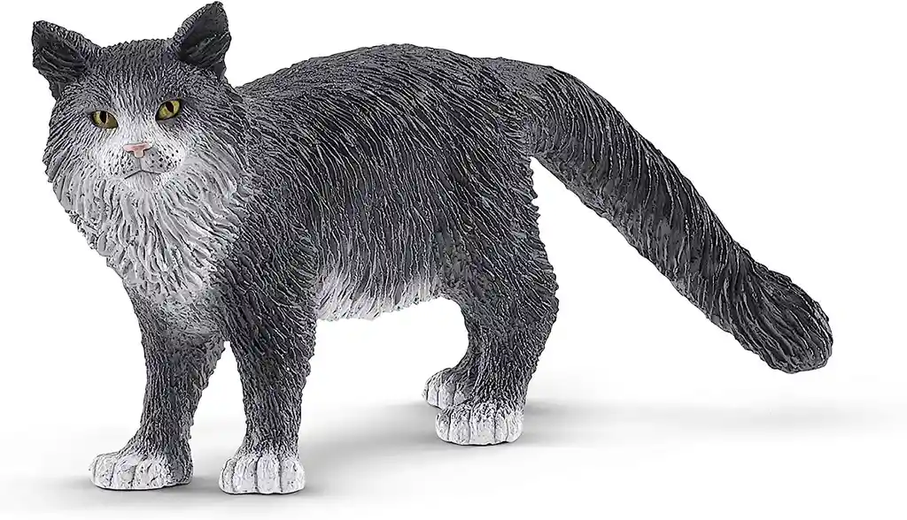 Figura De Animales Gato Maine Coon Colección Niños Y Niñas