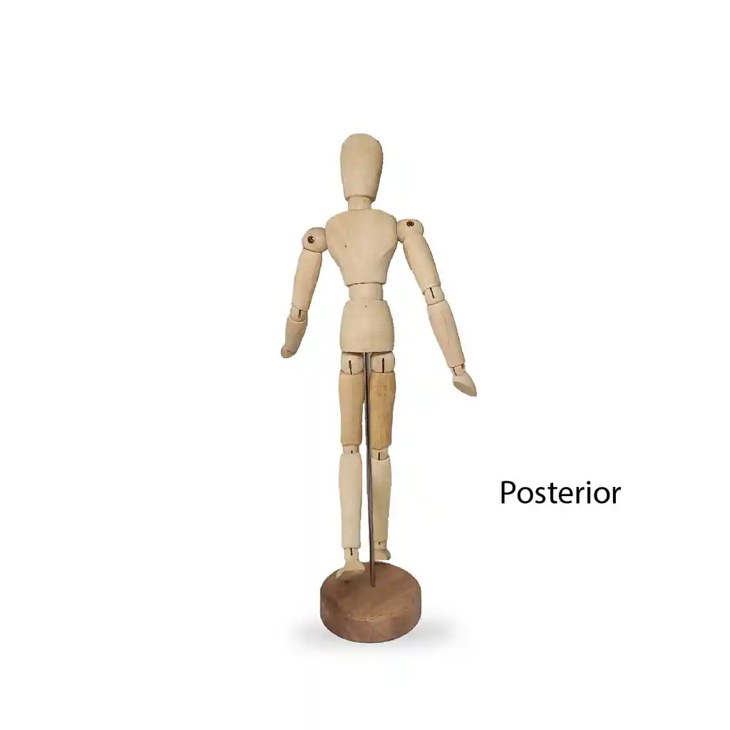 Muñeco Articulado ( M ) Maniquí En Madera 12 X 8.5 X 30 Cm