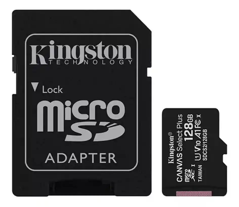 Tarjeta De Memoria Kingston Sdcs2sp Canvas Select Plus Con Adaptador Sd 128gb