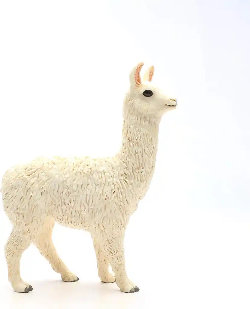 Figura De Animales Llama Blanca Colección Niños Y Niñas