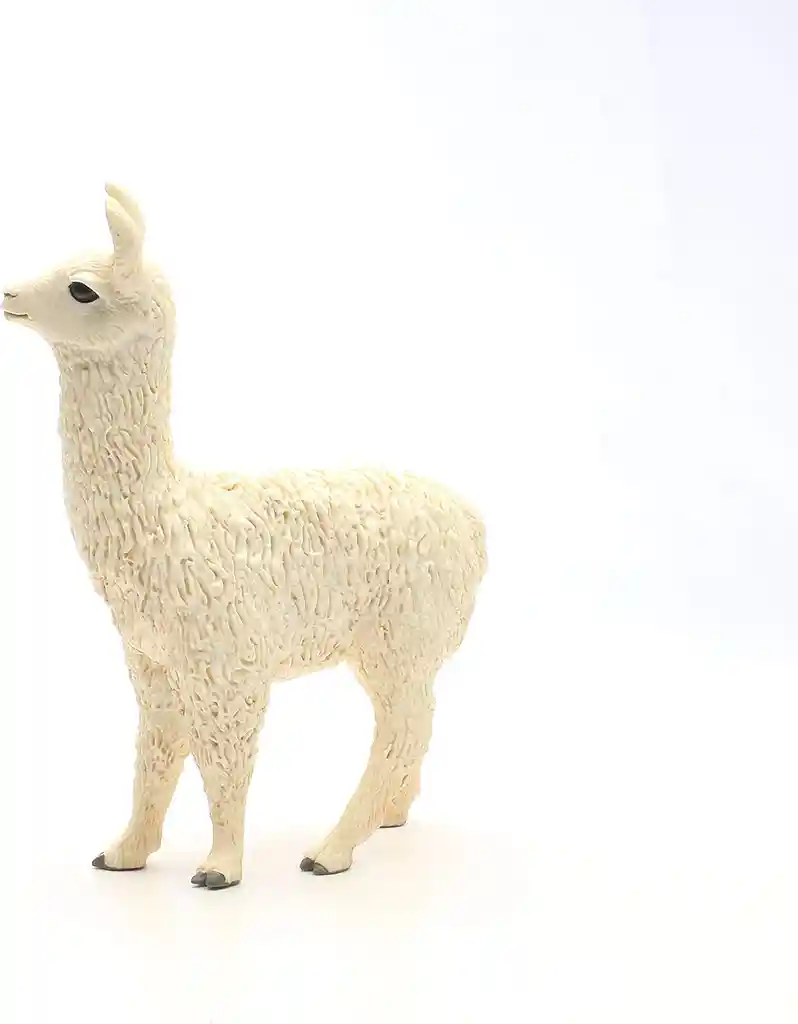 Figura De Animales Llama Blanca Colección Niños Y Niñas