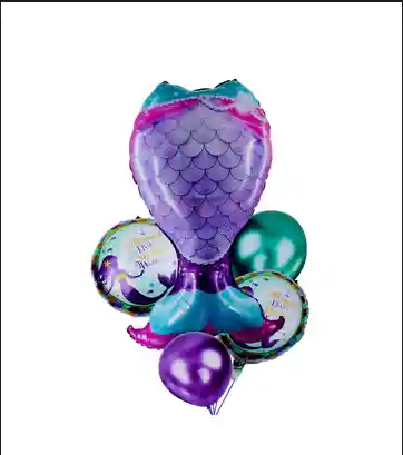 Globos Bouquet Sirena X5