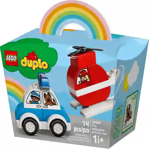 Lego 10957 Mi Primer Helicóptero De Bomberos Auto De Policia