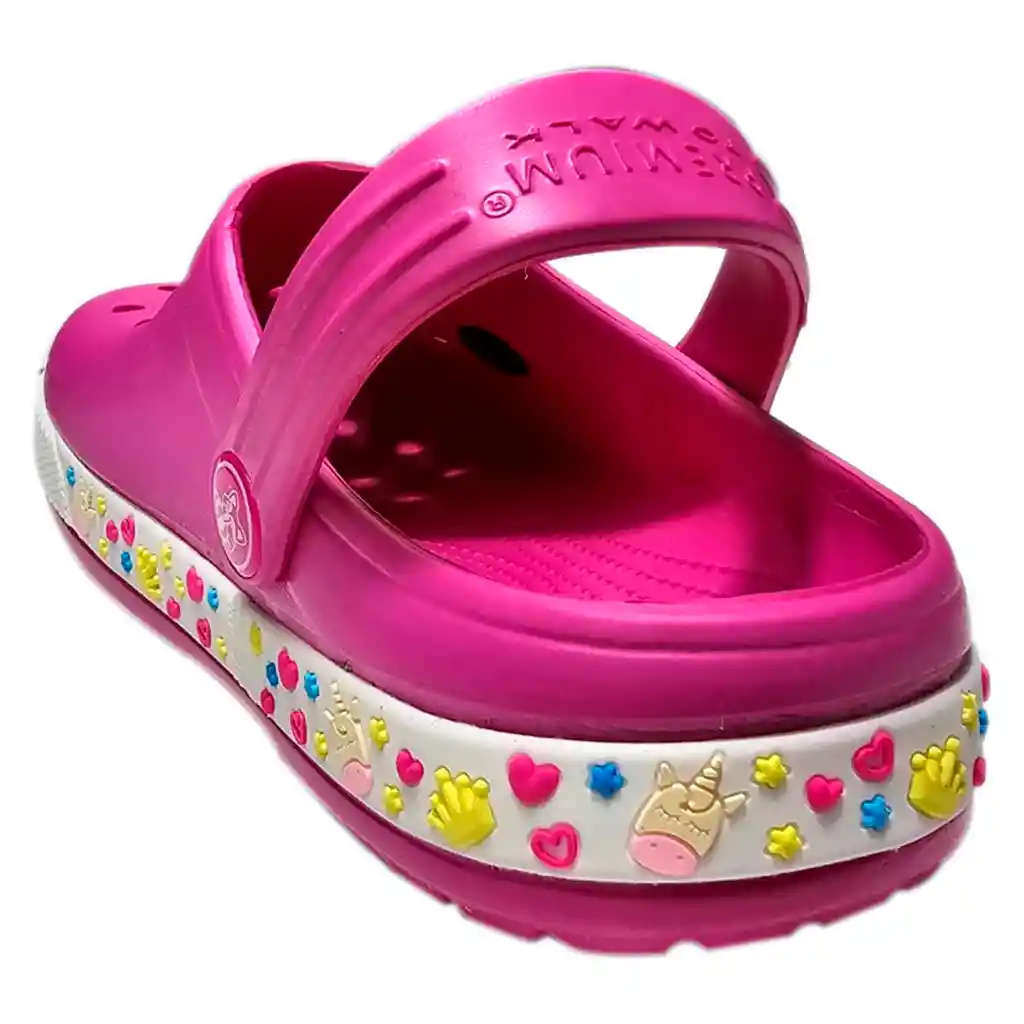 Suecos Zapatos Chancla Banda Diseño 3d Niñas Unicornio Rosa