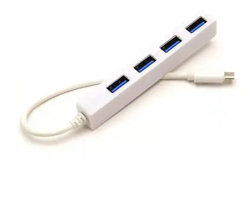 Hub Adaptador Usb Tipo C De 4 Puertos Para Mac Y Windows