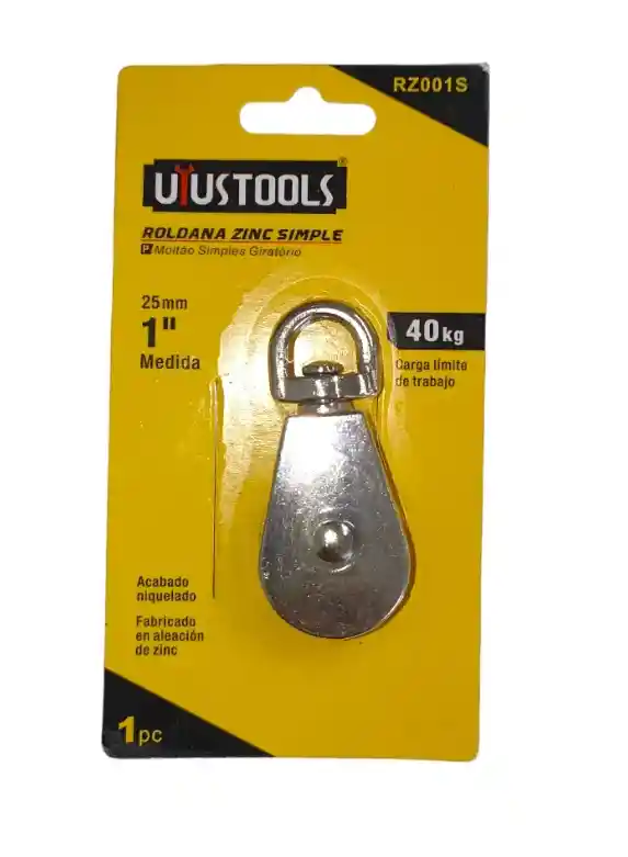 Polea Giratoria Sencilla 1 Pulg Zinc Rz001s Uyustools Favorito 8900 Pesos $ 8.900