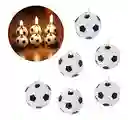 Velas De Balón De Fútbol X6 Unidades Para Fiesta De Cumpleaños