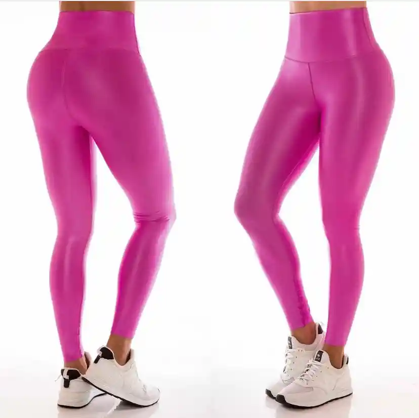 Leggings Metalizado Fuscia - Talla Única-