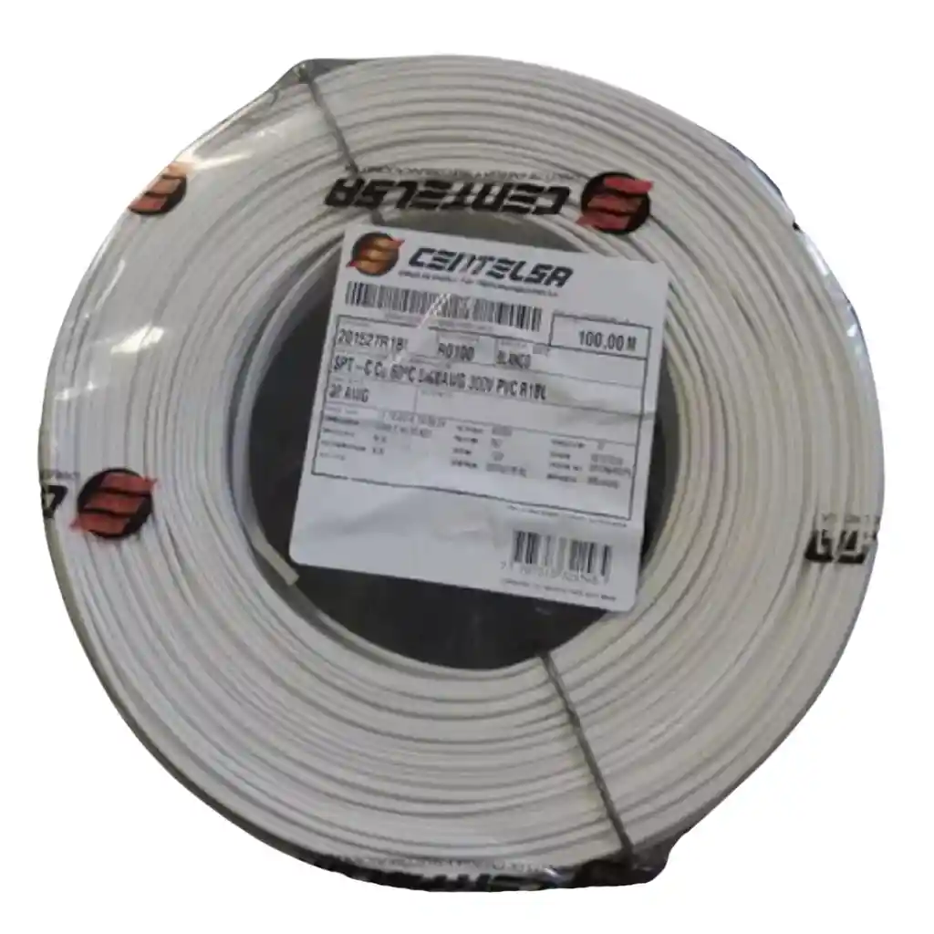 Cable Duplex 2x20 Blanco X Metro