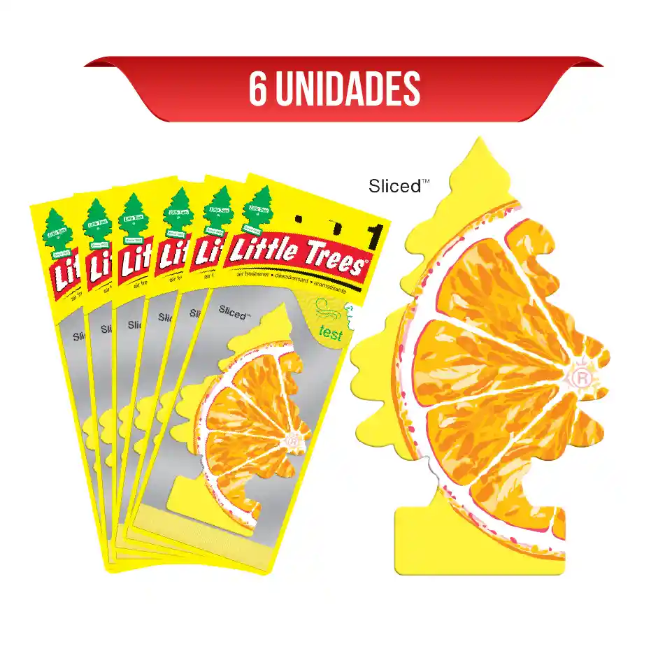 Ambientador Little Trees Sliced (naranja) X6 Und