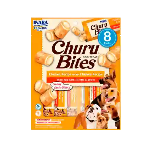 Inaba Dog Snack Churu Bites Pollo Wraps 8 Piezas - Pollo 96 Gr