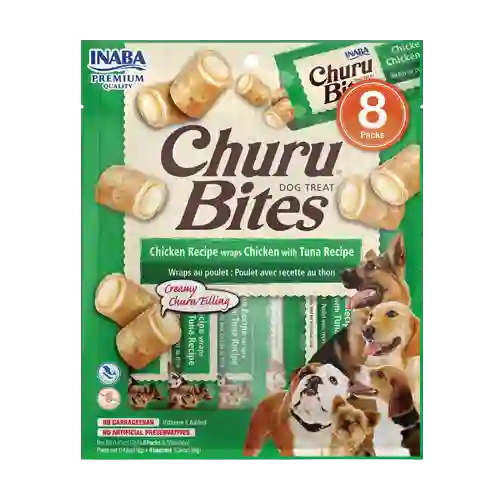 Inaba Dog Snack Churu Bites Pollo Wraps 8 Piezas - Pollo Con Atun 96 Gr
