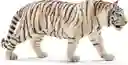 Figura De Animales Tigre Blanco Colección Pintado A Mano