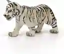 Figura De Animales Cachorro Tigre Blanco Pintado A Mano