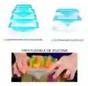 Set 6 Contenedores Alimentos Tapa Silicona Flexible