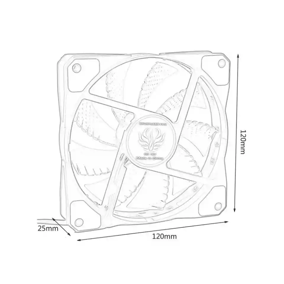 Ventilador 120mm Led Antivibracion Color Led Multicolor