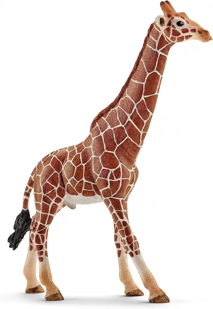 Figura De Animales Jirafa Macho Colección Pintado A Mano