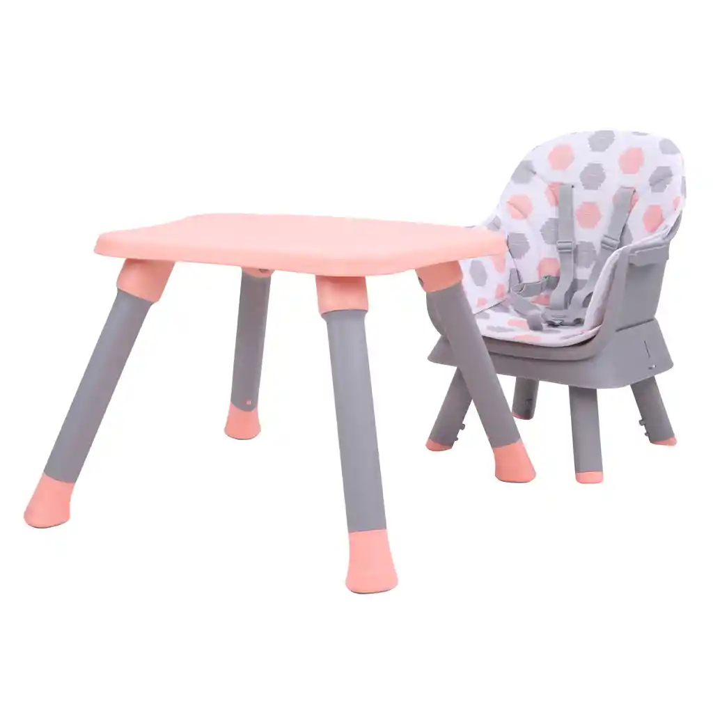 Silla Comedor Y Escritorio Para Bebé Sidney 6 En 1 Priori Rosa