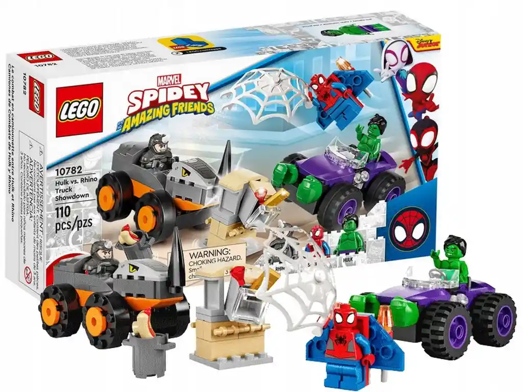 Lego Marvel Spider 10782 Hulk Vs. Rhino Truck Showdown