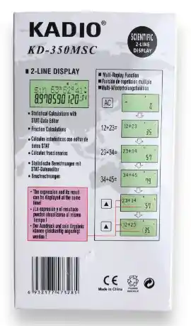 Calculadora Científica Kadio 240 Funciones Hermosos Colores