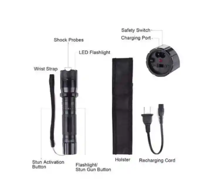 Taser Con Linterna Led Defensa Personal Con Estuche