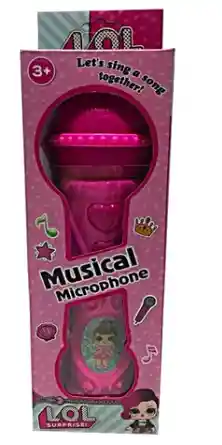 Micrófono Karaoke Musical Juguete Niños 22cm Niñas