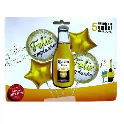Bouquet De Globos Cerveza X 5 Globos