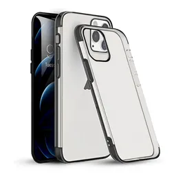 Estuche / Forro Para Iphone 12 Pro Max 6.7 Pulgadas Transparente / Negro