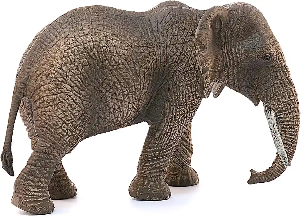 Figura De Animales Elefante Africano Hembra Pintado A Mano