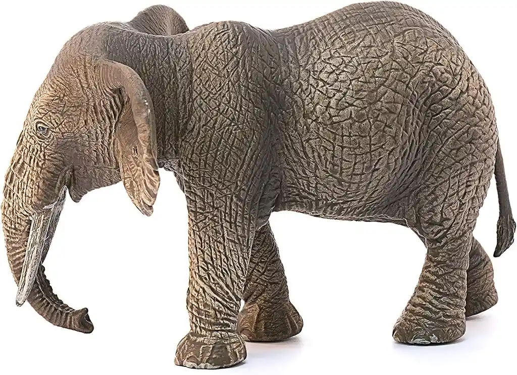 Figura De Animales Elefante Africano Hembra Pintado A Mano