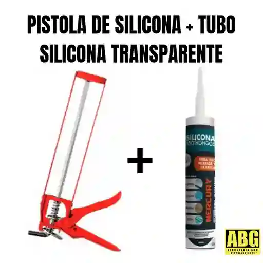 ¡¡¡ Super Combo Pistola Silicona + Tubo De Silicona Transparente !!!