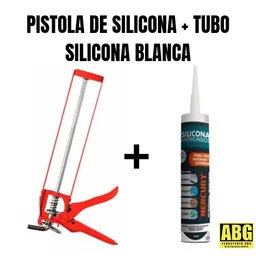 ¡¡¡ Super Combo Pistola Silicona + Tubo De Silicona Blanca !!!